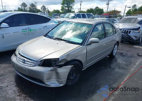 2001 Honda Civic Ex z USA, uszkodzony, nr VIN 1HGES26761L047891